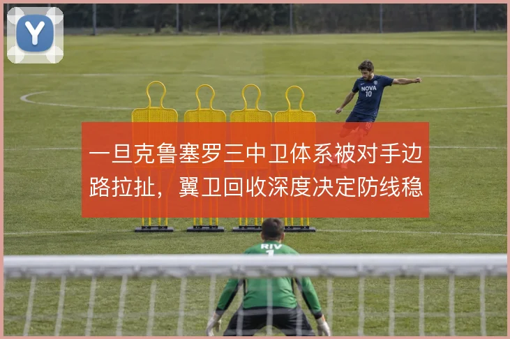 一旦克鲁塞罗三中卫体系被对手边路拉扯，翼卫回收深度决定防线稳固度